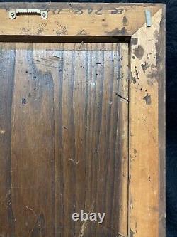 American Quartered Oak Carved Panel Framed Excellent Condition