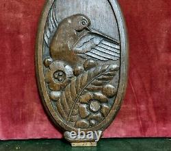 Amour love dove symbol carved wood panel Antique french architctural salvage 11