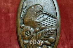 Amour love dove symbol carved wood panel Antique french architctural salvage 11