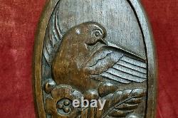 Amour love dove symbol carved wood panel Antique french architctural salvage 11