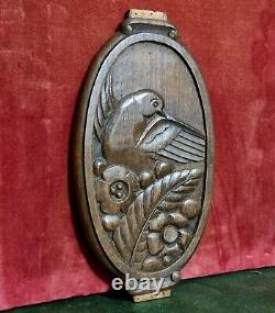 Amour love dove symbol carved wood panel Antique french architctural salvage 11