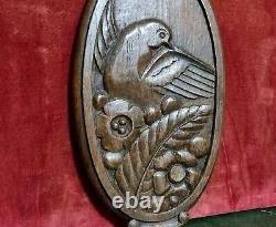 Amour love dove symbol carved wood panel Antique french architctural salvage 11