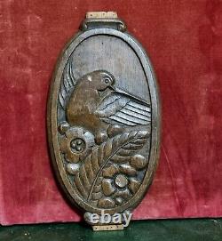 Amour love dove symbol carved wood panel Antique french architctural salvage 11
