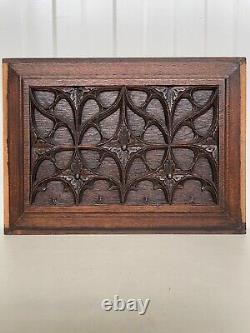 An Exceptional French Gothic Revival Church panel carved oak circa 1880-1