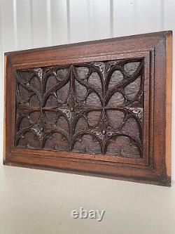 An Exceptional French Gothic Revival Church panel carved oak circa 1880-1