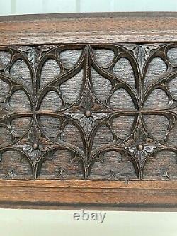 An Exceptional French Gothic Revival Church panel carved oak circa 1880-1