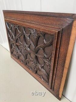 An Exceptional French Gothic Revival Church panel carved oak circa 1880-1