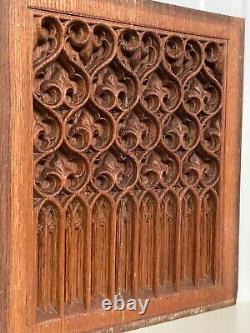 An Exceptional Gothic Revival Carved panel in oak circa 1900