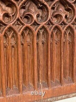 An Exceptional Gothic Revival Carved panel in oak circa 1900