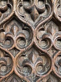 An Exceptional Gothic Revival Carved panel in oak circa 1900