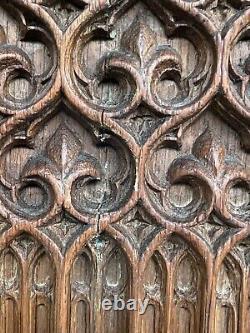 An Exceptional Gothic Revival Carved panel in oak circa 1900