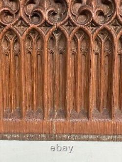 An Exceptional Gothic Revival Carved panel in oak circa 1900