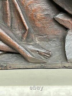 An Exceptional RARE Top Quality Carved Gothic panel with Pieta /Christ Madonna