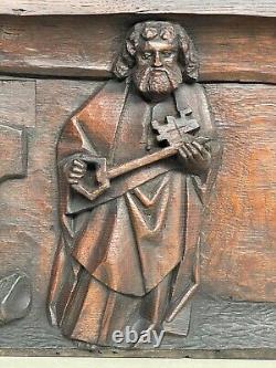 An Exceptional RARE Top Quality Gothic Carved panel- SAINT PETER