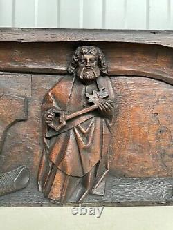 An Exceptional RARE Top Quality Gothic Carved panel- SAINT PETER