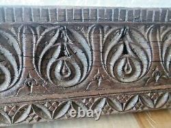 Ancient Rare Wood Fine Hand Carved Collectable Floral Door Panel