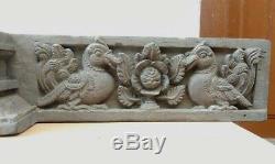 Ancient Wall Hanging Wooden Panel Door Beam Antique Hand Carved Estate panel Old