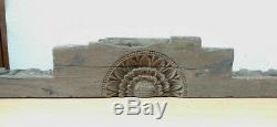 Ancient Wall Hanging Wooden Panel Door Beam Antique Hand Carved panel Estate Old