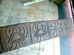 Ancient Wood Fine Hand Carved Hindu God Ridhi-sidhi & More Figuer Door Panel