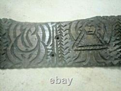 Ancient Wood Fine Hand Carved Hindu God Ridhi-sidhi & More Figuer Door Panel