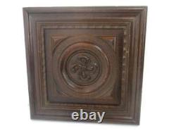 Angel Playing Musical Instrument Hand Carved Wood Wall Panel Bas High Relief Tab