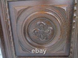 Angel Playing Musical Instrument Hand Carved Wood Wall Panel Bas High Relief Tab
