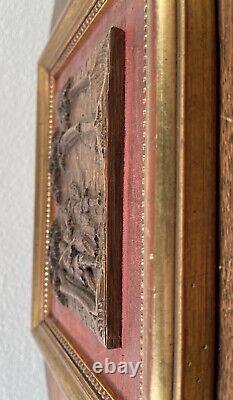 Antique 17th Century Carved Oak Relief Panel Christ Saint James Flemish Dutch