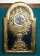 Antique 18th Century Gilded Carved Wood Panel With Holy Monstrance 252x392mm