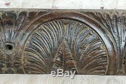 Antique 18th century Carved Oak Wooden Wood treen Medieval gothic Style Panel