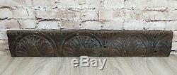 Antique 18th century Carved Oak Wooden Wood treen Medieval gothic Style Panel