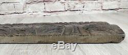 Antique 18th century Carved Oak Wooden Wood treen Medieval gothic Style Panel