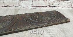 Antique 18th century Carved Oak Wooden Wood treen Medieval gothic Style Panel