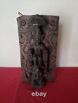 Antique Adu Zatua Tribal Panel Wood Carving Nias Islands Indonesia Early 20th