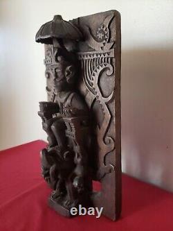 Antique Adu Zatua Tribal Panel Wood Carving Nias Islands Indonesia Early 20th