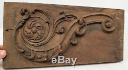 Antique Architectural Frament Carved Wood Panel Scroll Sample Decorative
