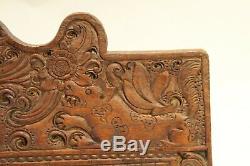 Antique Balinese Pawukon Calendar Tika Hand Carved Art Wood Hanging Panel Plaque
