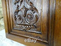 Antique Carved Architectural Walnut Door Panel Wood Renaissance Style