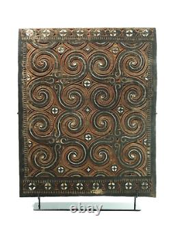 Antique Carved Polichrome Genuine Panel of Toraja House Wall #4 Tongkonan