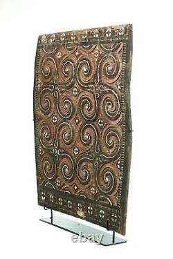 Antique Carved Polichrome Genuine Panel of Toraja House Wall #4 Tongkonan