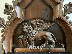 Antique Carved Wood Church Religious Panel May Peace Be with You