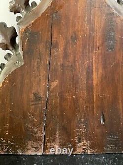 Antique Carved Wood Church Religious Panel May Peace Be with You