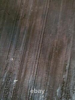 Antique Carved Wood Panel Palm Trees