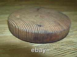 Antique Carved Wood Round Panel Medallion Rosette Furniture Trim Salvage