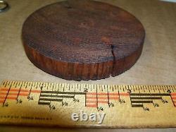 Antique Carved Wood Round Panel Medallion Rosette Furniture Trim Salvage