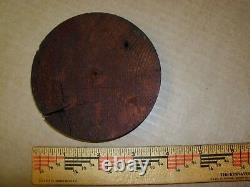 Antique Carved Wood Round Panel Medallion Rosette Furniture Trim Salvage