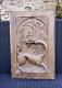 Antique Carved Wood Archictural Panel/door Gothic Dragon Chimera Griffin