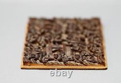 Antique China Chinese Wooden Carving Panel Scene Buddhist Monastery Decoration