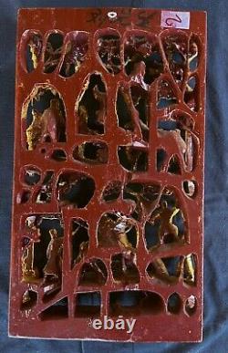 Antique Chinese 3D Gilded Wood Carving Panel 15 1/4 x 9 x 2 Excellent cond