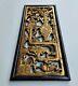 Antique Chinese Carved Wood Gild Panel