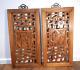 Antique Chinese Carved Wood Panels A Pair Of Wall Hangings